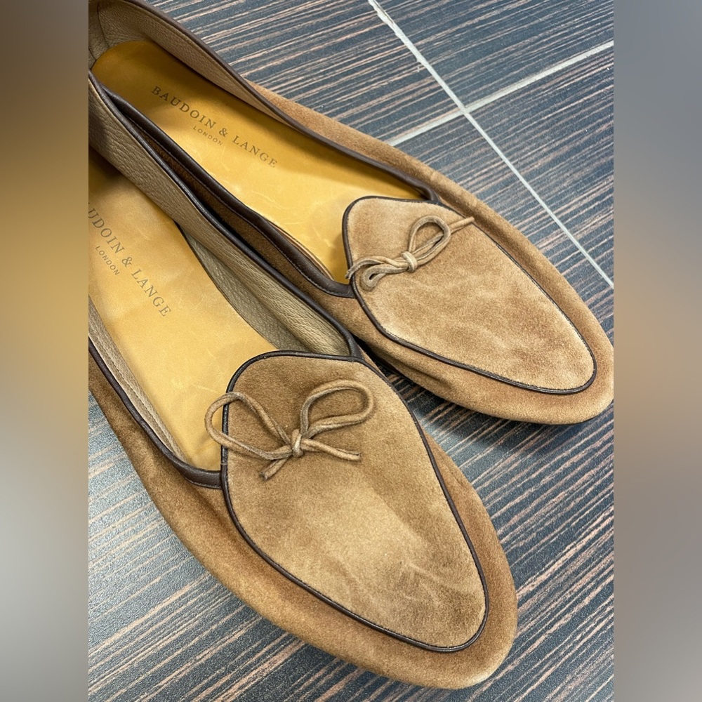 Baudoin & Lange Brown Suede Loafers